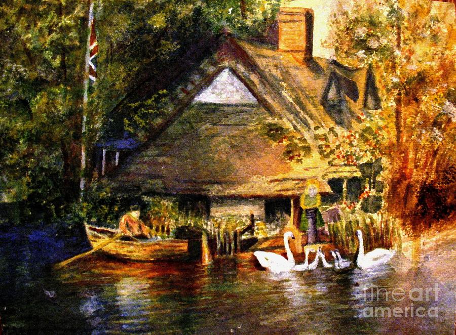 900x662 An English Country Scene Painting By Hazel Holland - Country Scene Painting