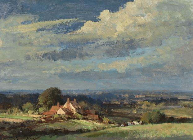 622x452 English Countryside Painting Edward Seago, English Countryside - Countryside Painting