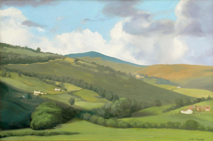 900x597 English Countryside Painting By Linda Tenukas - Countryside Painting