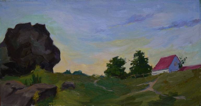 770x405 Saatchi Art Countryside Painting By Daniila Kolot - Countryside Painting