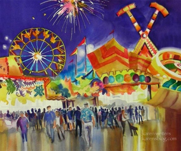 600x500 Fun Zone La County Fair - County Fair Painting