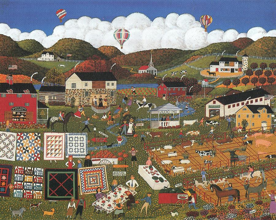 900x719 Long Awaited County Fair Painting By Sandi Wickersham - County Fair Painting
