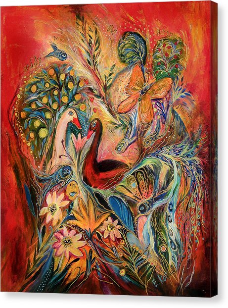 461x622 The Couple Painting By Elena Kotliarker - Couple Canvas Painting