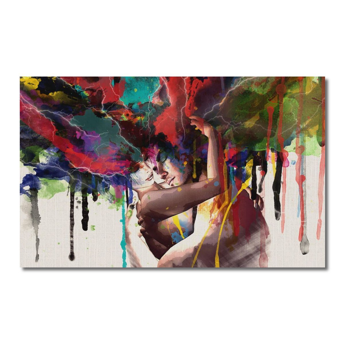 1200x1200 90x60cm Abstract Couple Canvas Painting Print Art Picture Home - Couple Canvas Painting