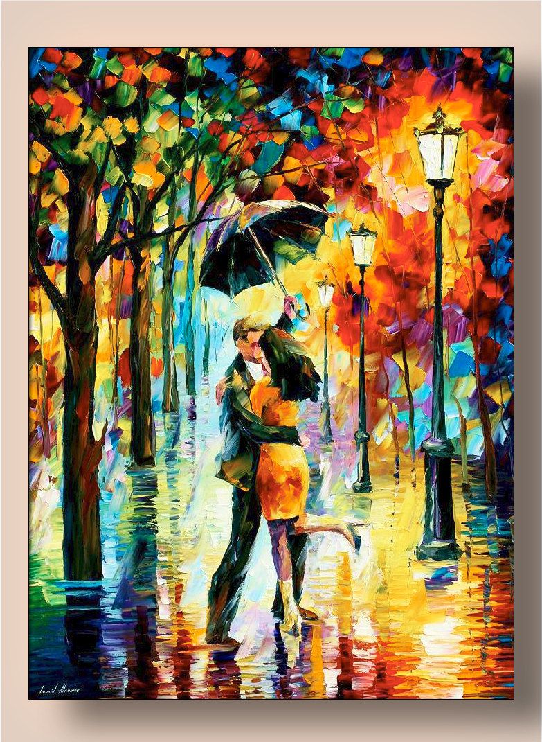 783x1071 Fine Art Decor - Couple Dancing In The Rain Painting