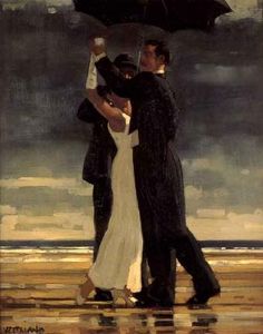 236x300 Jack Vettriano, 1951 Musica, Dancing And Dancers - Couple Dancing On Beach Painting