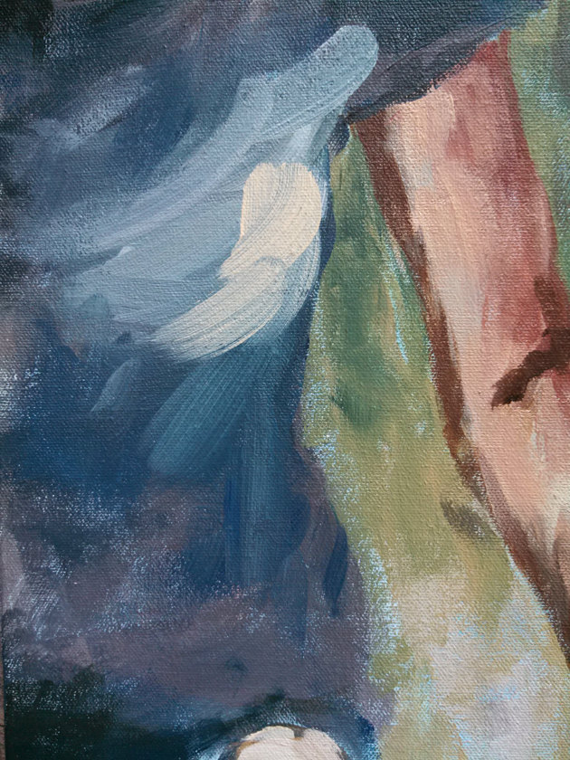 630x840 Couple Holding Hands Painting - Couple Holding Hands Painting