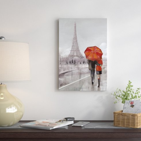 490x490 East Urban Home - Couple In Paris Painting