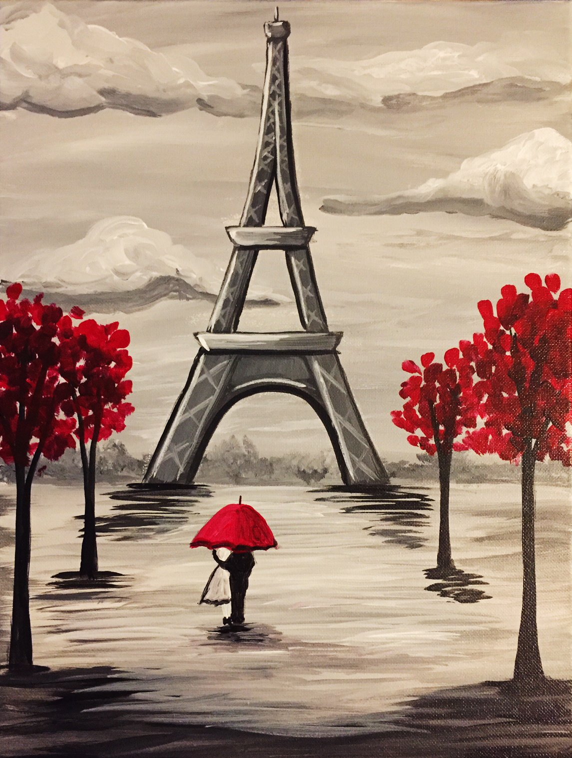 1145x1516 Couple In Paris - Couple In Paris Painting