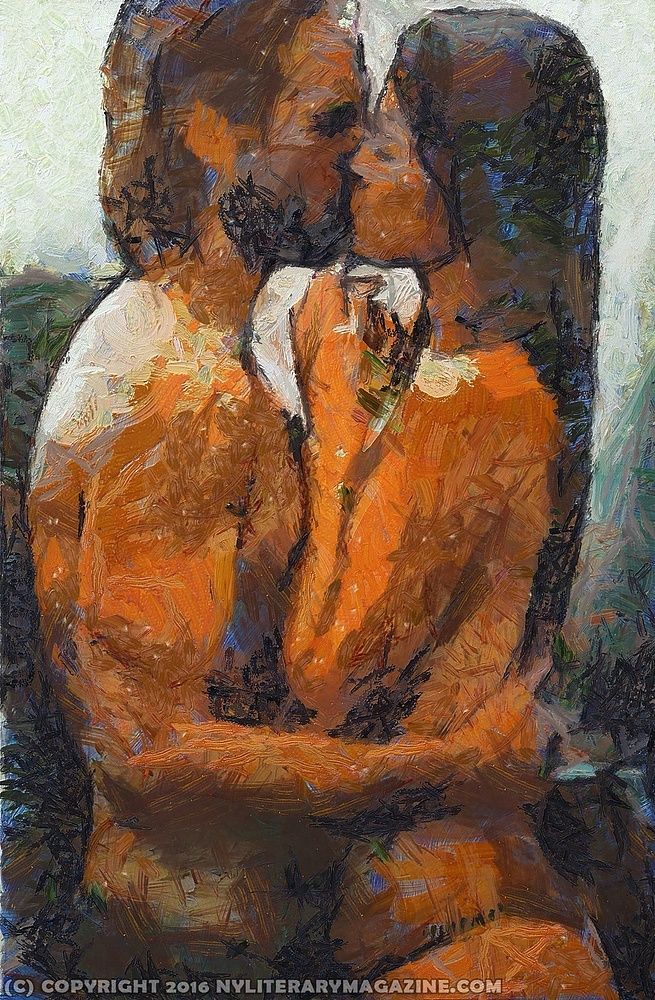 655x1000 Love And Passion Paintings Art Gallery Kiss Painting - Couple Kissing Painting