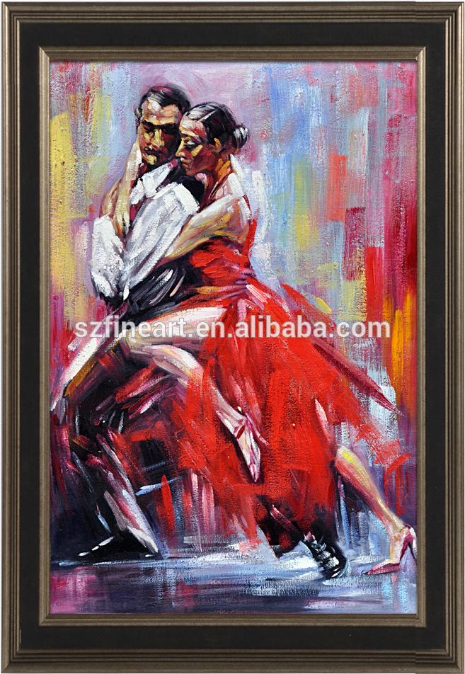 657x952 Dancing Couple Oil Paintings Of Tango Vals - Couple Oil Painting