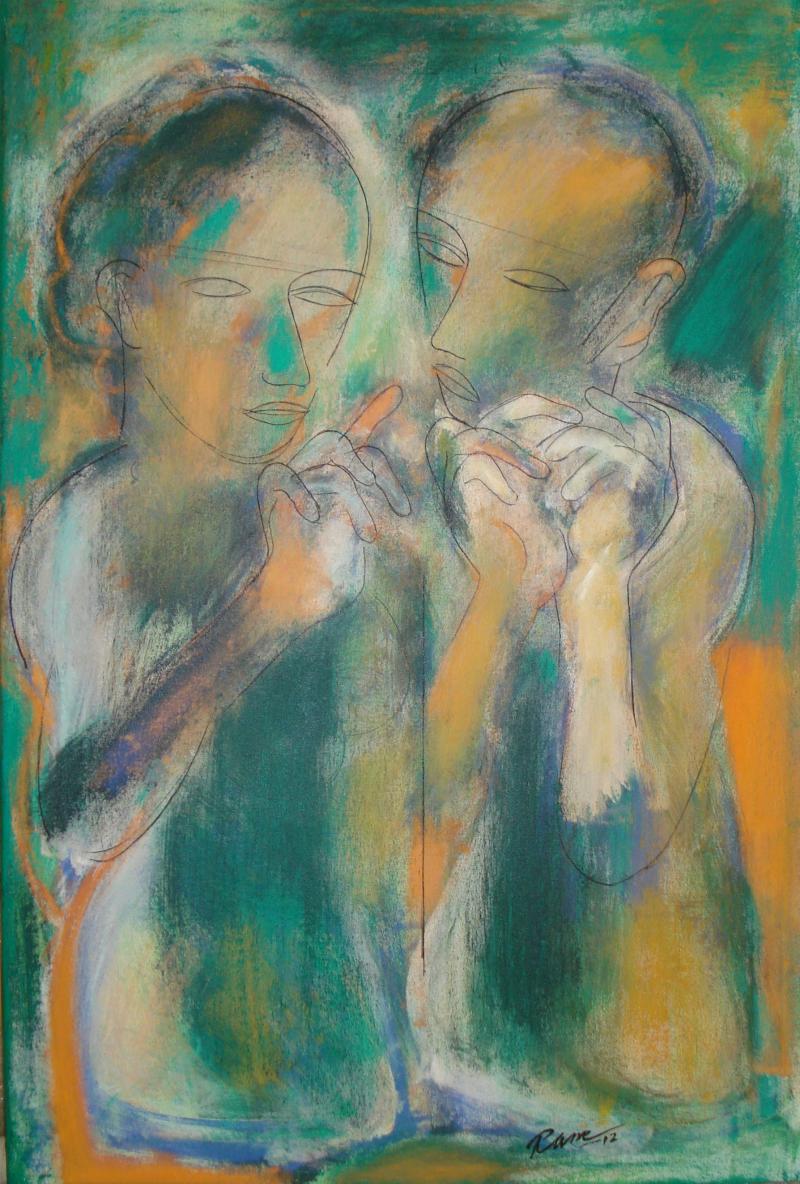 800x1184 Couple By Artist D S Rane Figurative Art Acrylic Paintings - Couple Painting