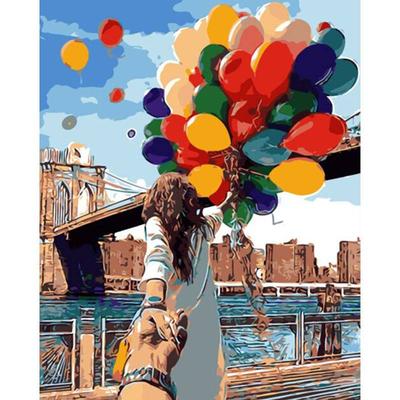 400x400 Diy Colorful Balloon Couple Painting By Numbers Kit - Couple Painting