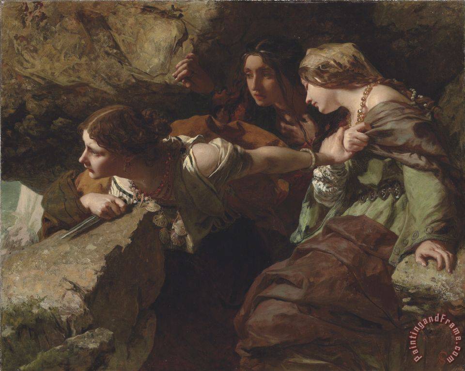 960x765 James Sant Courage, Anxiety, And Despair Watching The Battle - Courage Painting