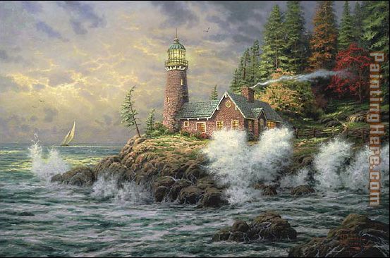 553x366 Thomas Kinkade Courage Painting Anysize 50% Off - Courage Painting