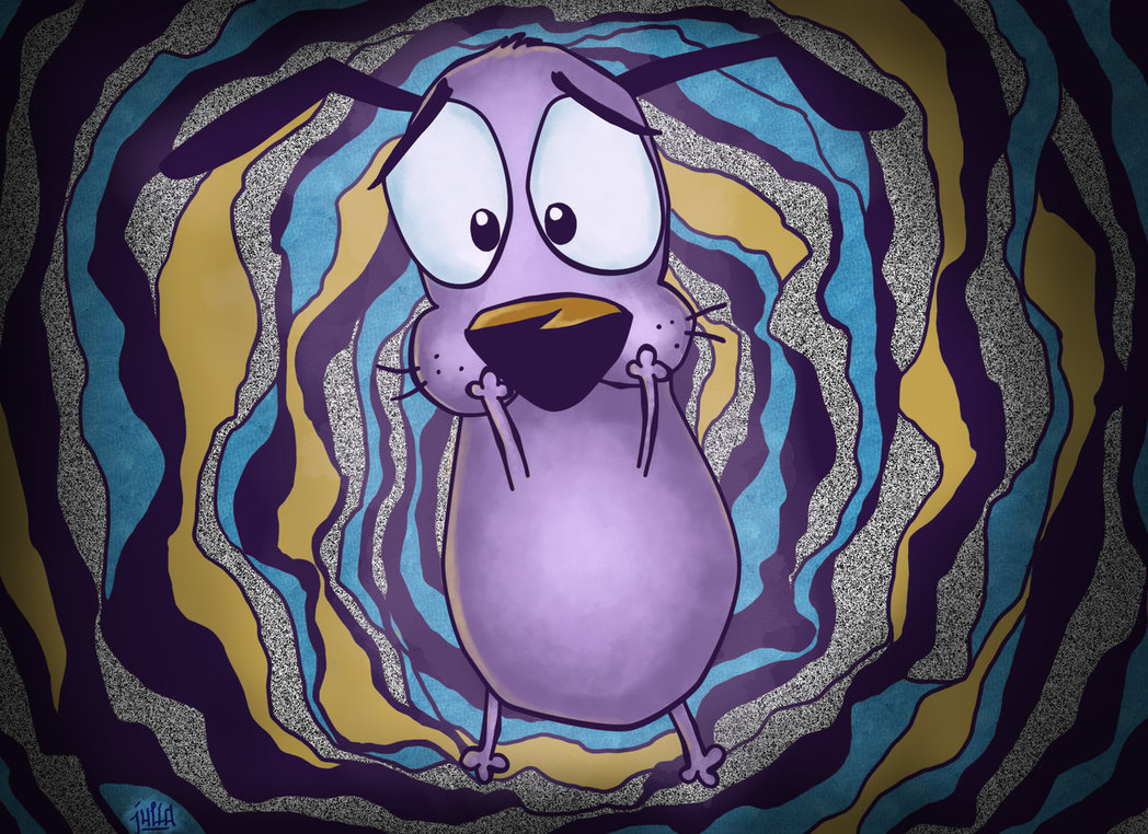 1048x762 Courage The Cowardly Dog By Jouoloioa - Courage The Cowardly Dog Painting