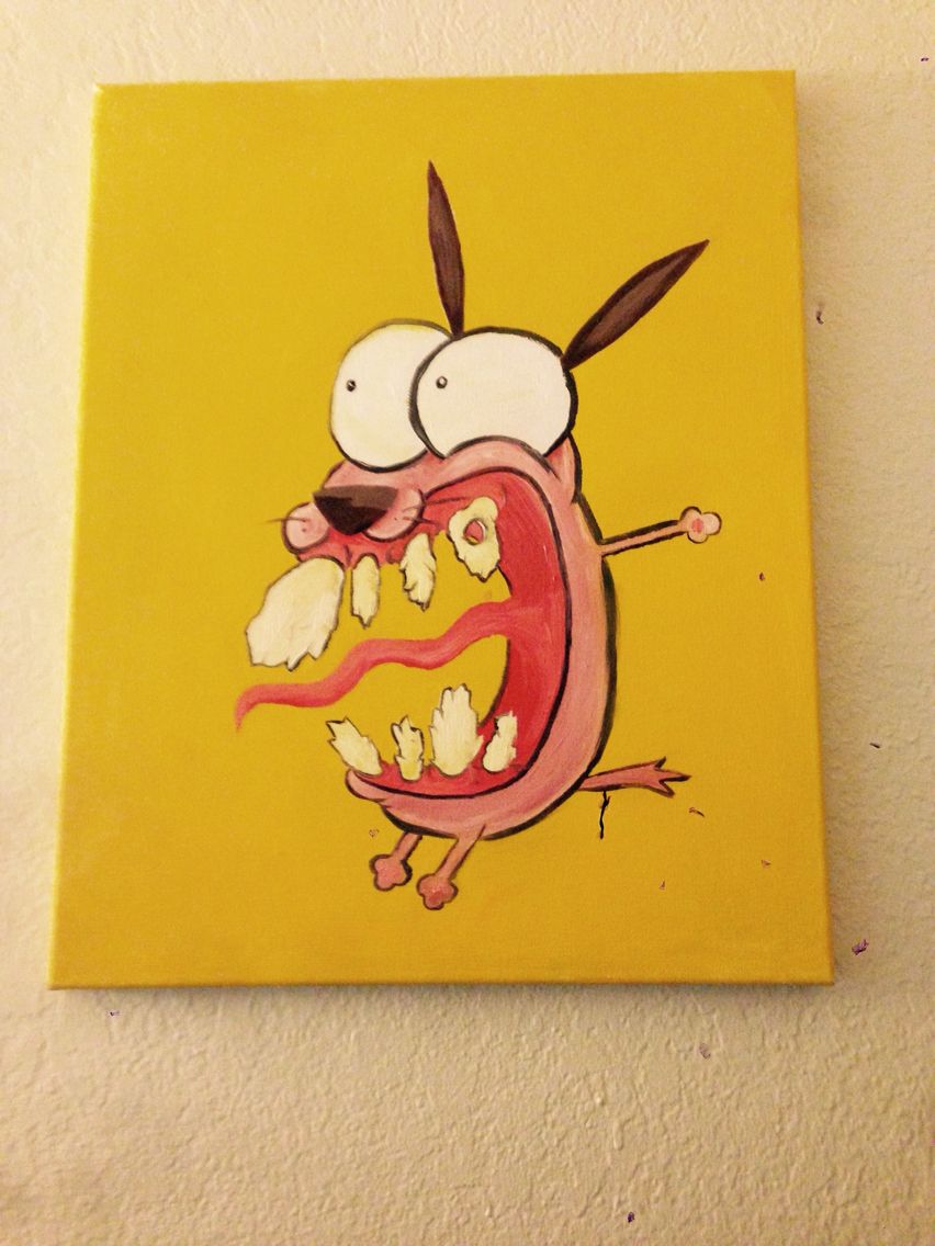 852x1136 Courage The Cowardly Dog Painting Art Paintings - Courage The Cowardly Dog Painting