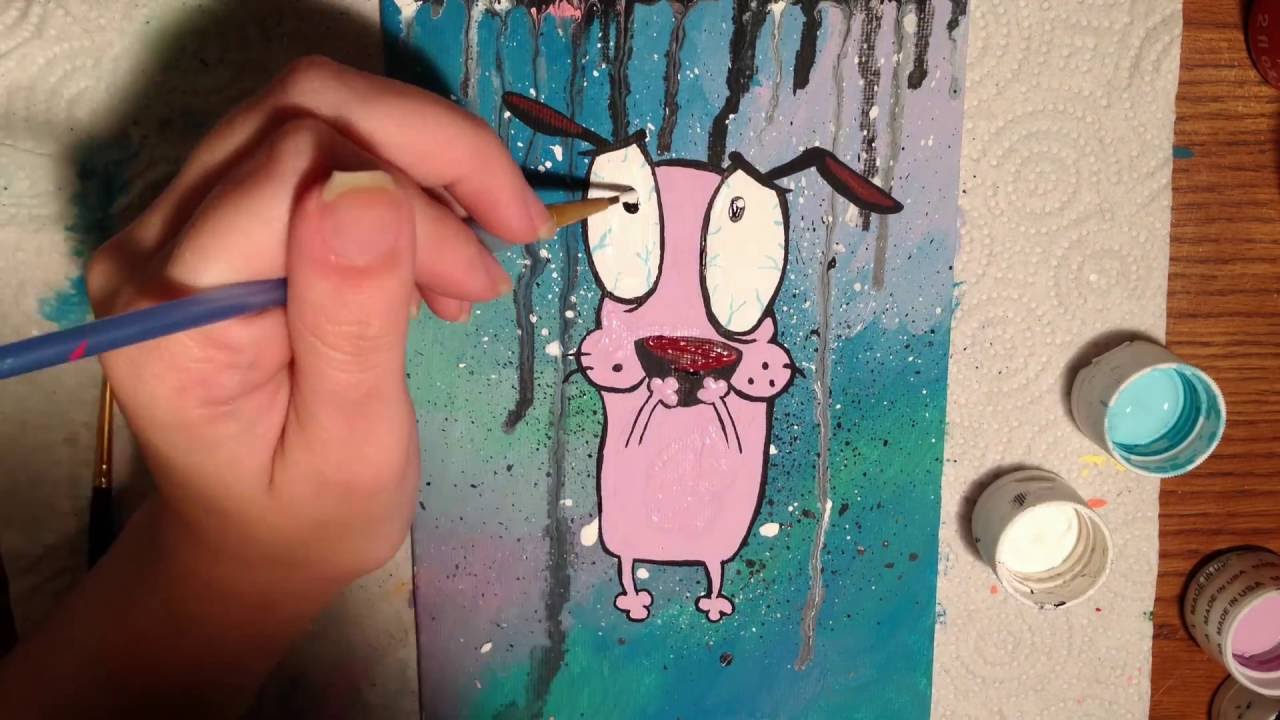 1280x720 Speed Painting Courage The Cowardly Dog - Courage The Cowardly Dog Painting