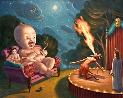 520x415 Ea O Ka Aina Playing Court Jester - Court Jester Painting