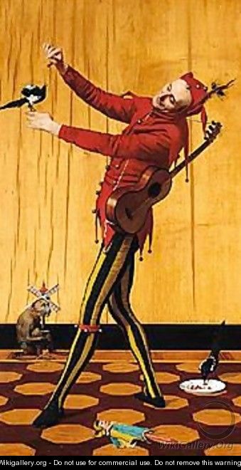 339x660 The Court Jester And The Magpie - Court Jester Painting