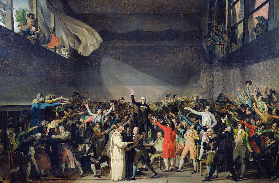 900x591 The Tennis Court Oath Painting By Jacques Louis David - Court Painting