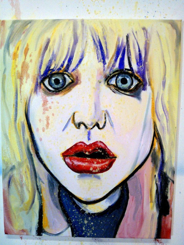 720x960 Courtney Love Oil Painting By Mariclare Cole Illustrations - Courtney Love Painting