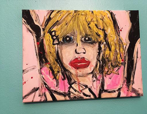 512x396 Grunge Babydoll Courtney Love - Courtney Love Painting