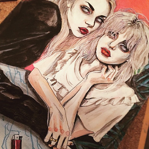 500x500 Interview With Artist Lucas David Brevikbanter - Courtney Love Painting