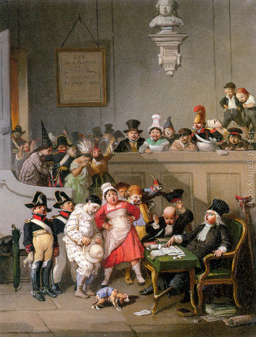 1000x1317 The Courtroom Francois Louis Lanfant De Metz Reproduction 1st - Courtroom Painting
