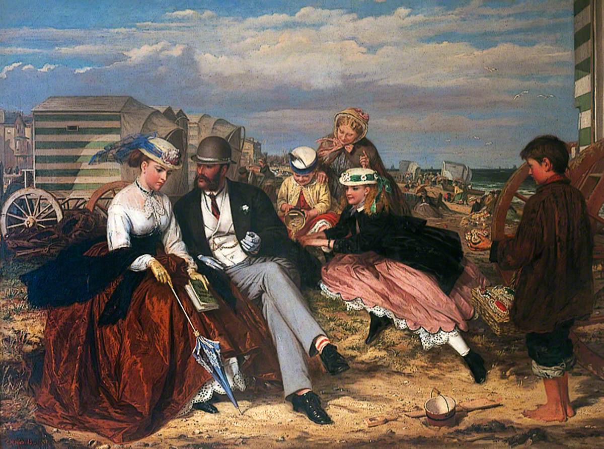 1200x892 Courtship On The Beach Art Uk - Courtship Painting