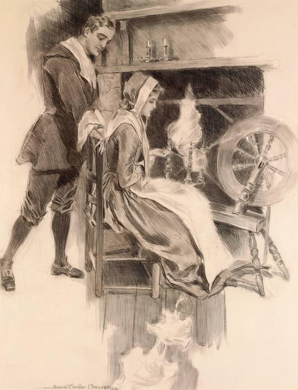 588x768 Howard Chandler Christy - Courtship Painting