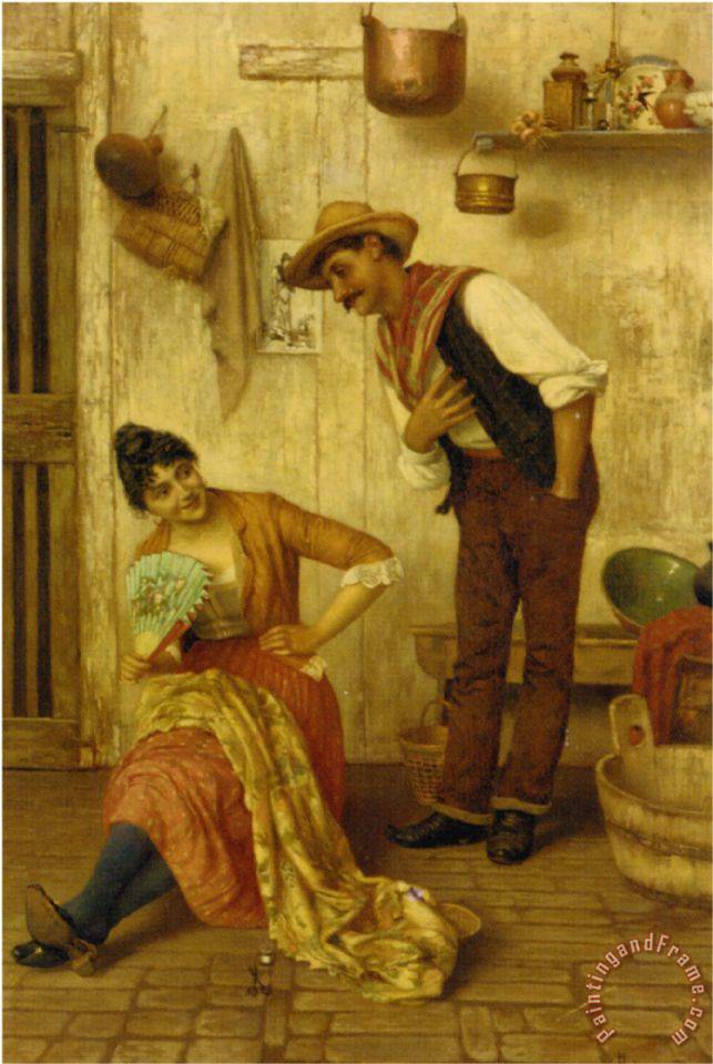 643x960 Luigi Pastega The Courtship Painting - Courtship Painting