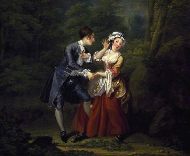 624x512 William Hogarth Courtship Class Reason, Romanticism, - Courtship Painting