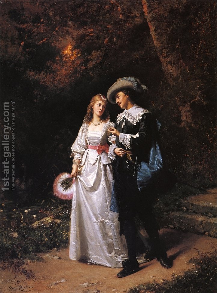722x974 Courtship Henry Mosler Reproduction 1st Art Gallery - Courtship Painting