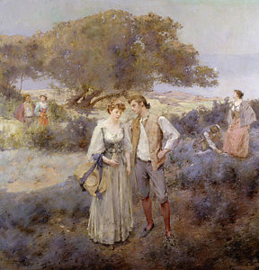 288x300 Courtship Paintings Fine Art America - Courtship Painting