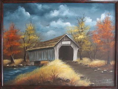 398x301 Related Image Paintings To Try Covered Bridges - Covered Bridge Painting