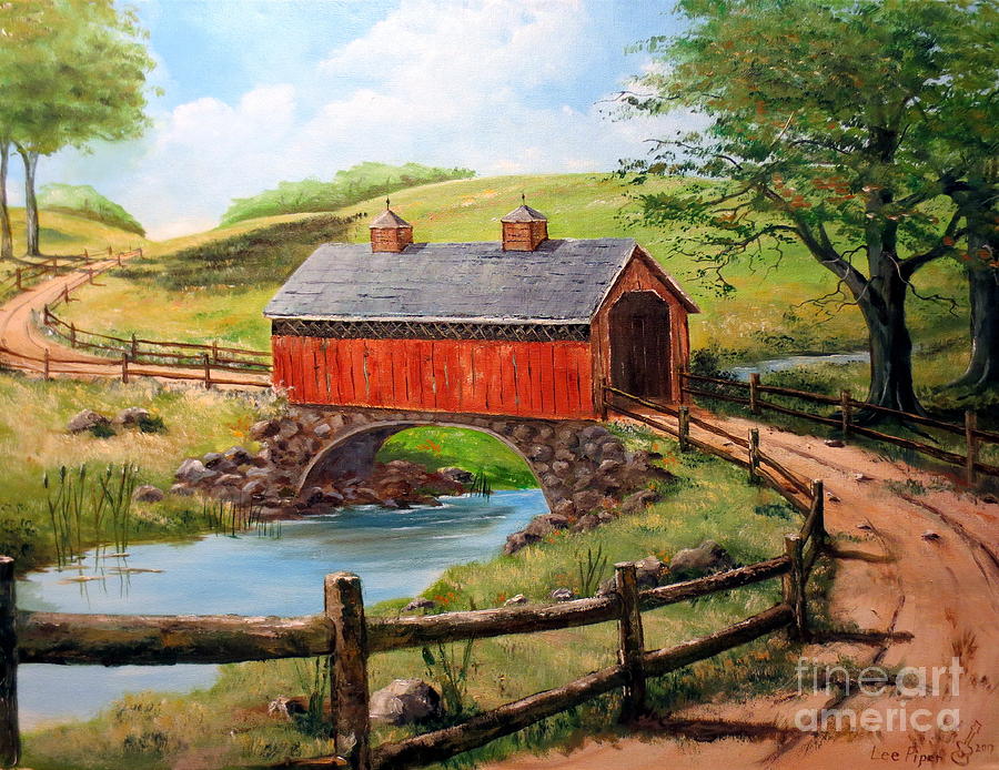 Covered Bridge Painting at Explore collection of