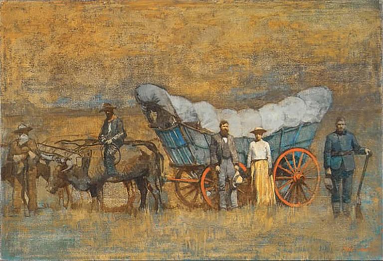 768x524 Daniel B. Schwartz - Covered Wagon Painting