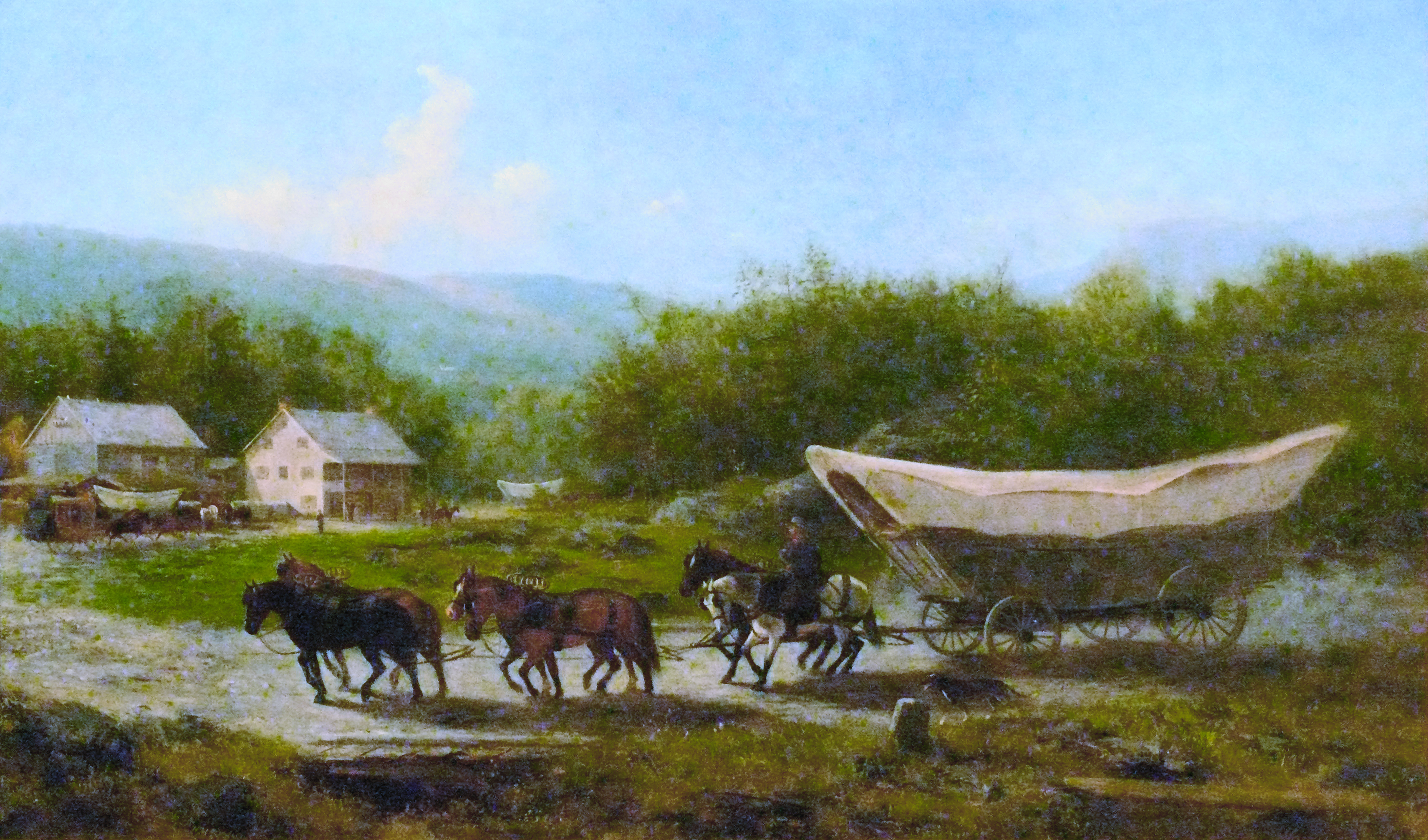 Covered Wagon Painting at Explore collection of