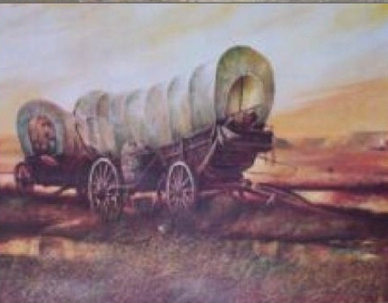 768x600 Covered Wagon - Covered Wagon Painting
