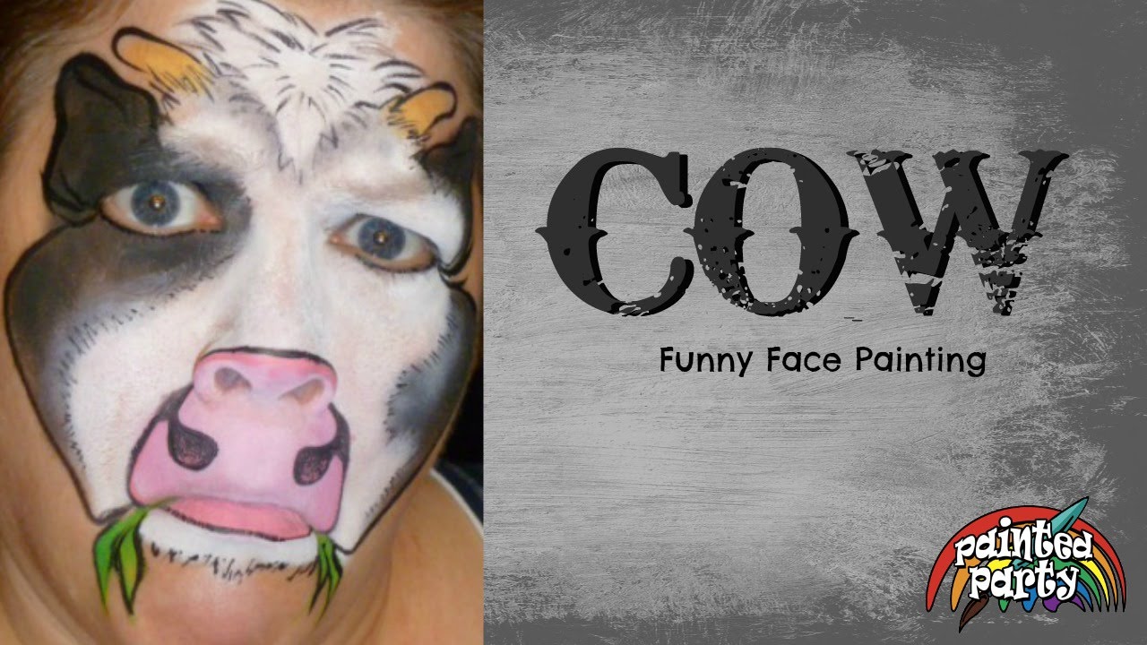 1280x720 Funny Faces - Cow Face Painting