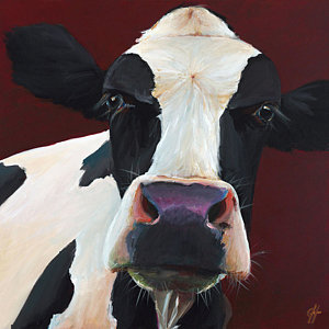 300x300 Cow Face Paintings Fine Art America - Cow Face Painting