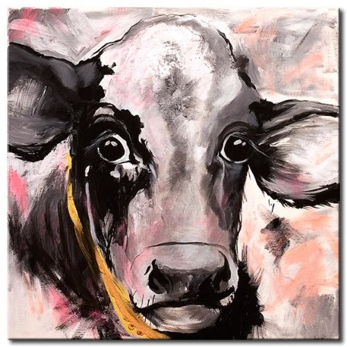 500x499 Cow Head Animal Paintings Uae Dubai Rak - Cow Head Painting