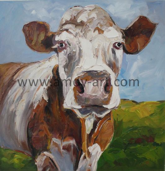 531x550 China Hand Painted Farm Art Cow Oil Paintings On Canvas - Cow Oil Painting
