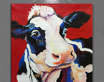 340x270 Cow Painting Etsy - Cow Painting