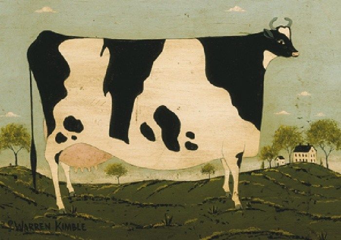 700x492 Warren Kimble American Cow Painting 50% Off - Cow Painting