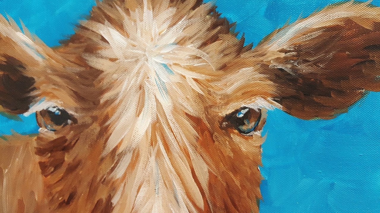 1280x720 Cow Painting Easy Art Lesson - Cow Painting