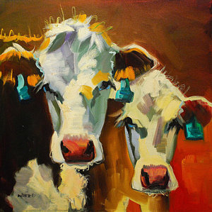 300x299 Cows Paintings Fine Art America - Cow Painting Artist