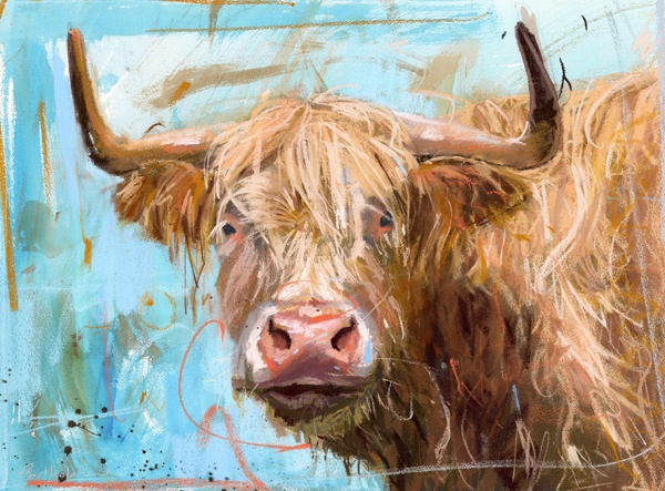 600x443 216 Best Art Images On Cow, Cow Painting - Cow Painting Artist