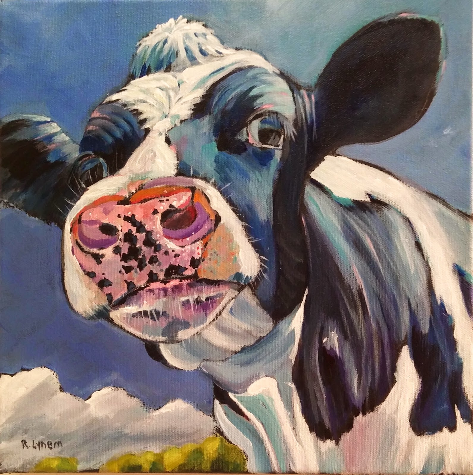 1591x1600 Ross Lynem - Cow Painting Artist
